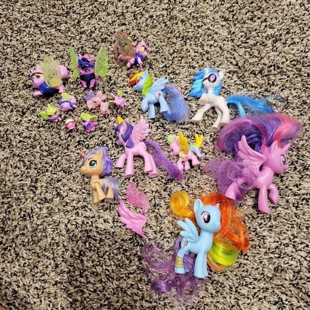 My Little Pony Hatchimals Random Lot Bundle Horses Colorful Pink Purple Toys